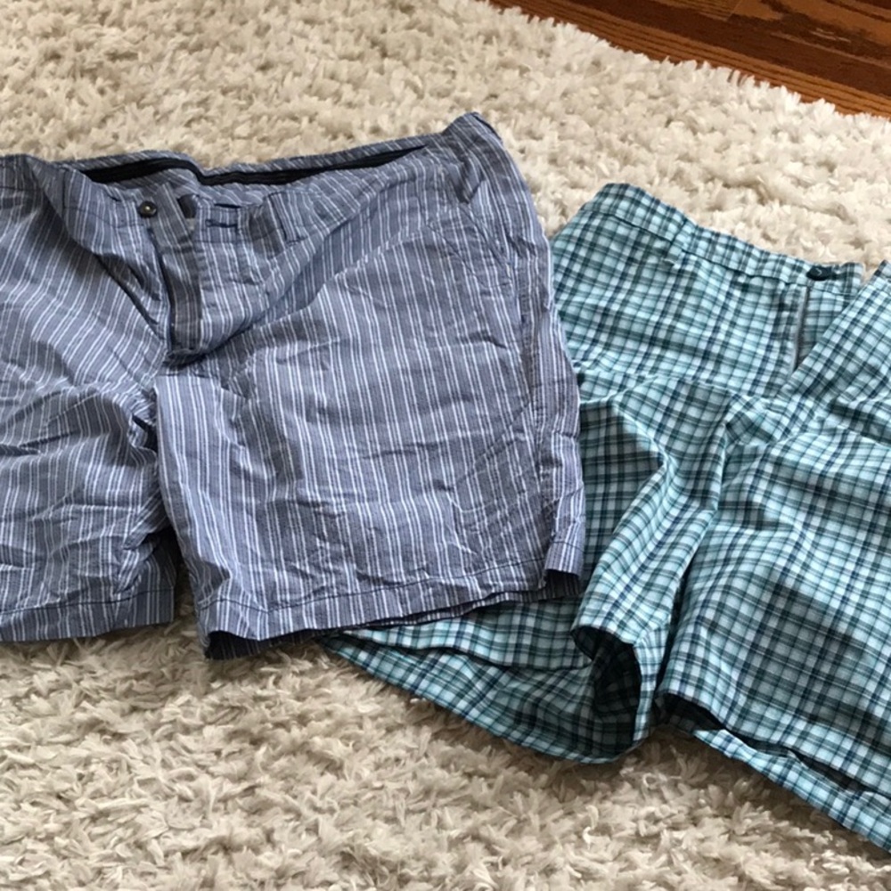 Striped and Plaid Men's quick dry Shorts Set